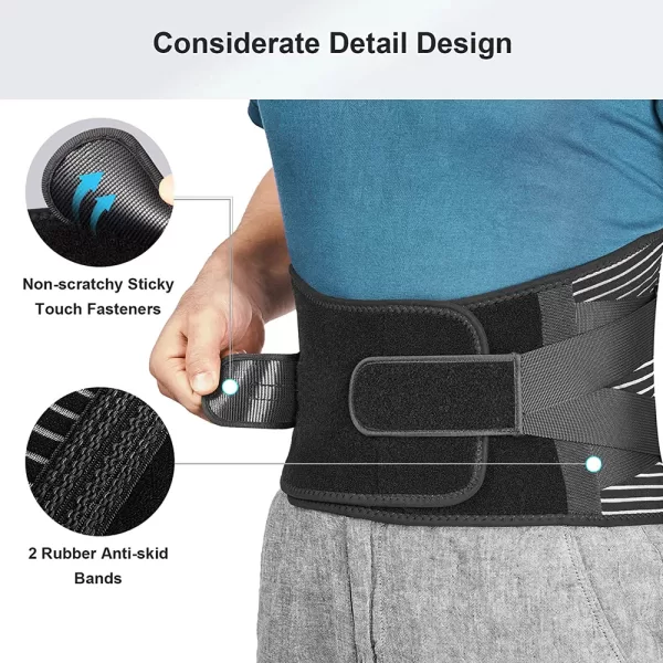 Lumbar Support Belt with 16-hole Mesh for Lower Back Pain Relief - Image 5