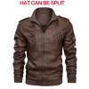 New Men's Leather Jackets Autumn Casual Motorcycle PU Jacket Biker Leather Coats - Image 4