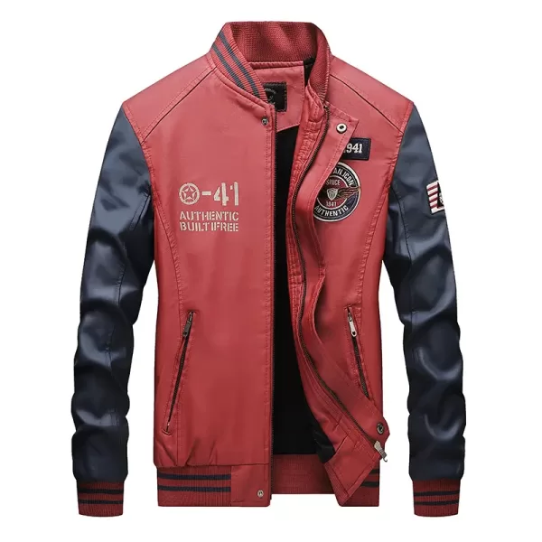 Leather Jacket Men Fleece Winter Streetwear in pakistan - Image 6