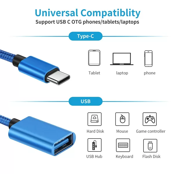 Type C Cable Adapter USB to Type C Adapter Connector for Xiaomi Samsung S20 Huawei OTG Data Cable Converter - Image 4