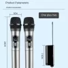 Wireless Microphone 2 Channels UHF Fixed Frequency Handheld Mic Micphone