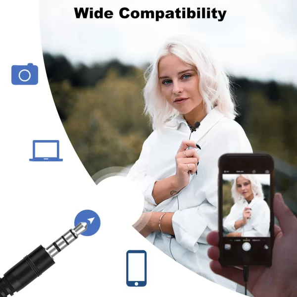 Professional Lavalier Microphone Clip-on Omnidirectional Condenser Lapel Mic - Image 5