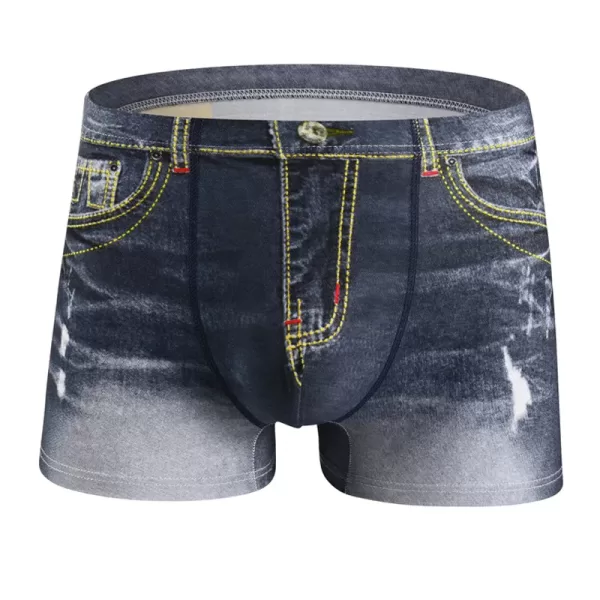 Denim cotton underwear men sexy mens boxers 3D Print jean boxer shorts Cowboy - Image 4