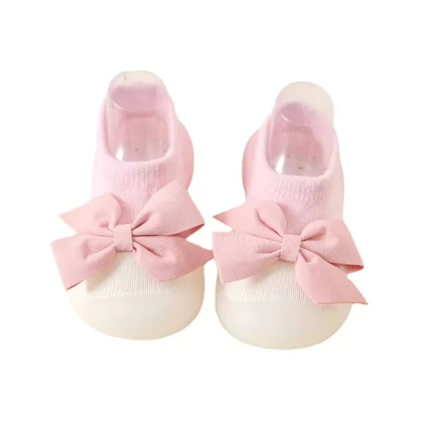Girls Soft Rubber Sole Crib Toddler Booties - Image 5