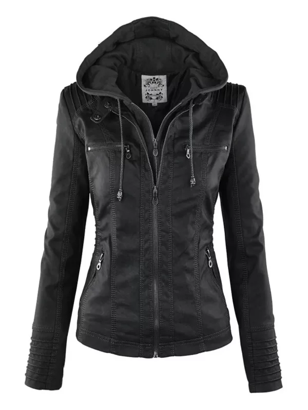 Leather Jacket Women 2023 Basic Jacket Coat Female Winter Motorcycle Jacket - Image 2
