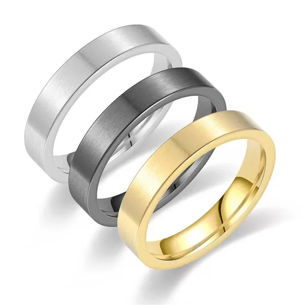 Women Ring Simple Stainless Steel Couple Jewelry - Image 5
