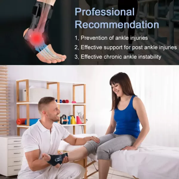 Sports Ankle Brace Compression Sleeve for Ankle Sprains, - Image 5
