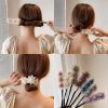 Women Elegant Bud Flower Bun Maker Maruko Hairstyle Making Long Tool Sweet - Image 2