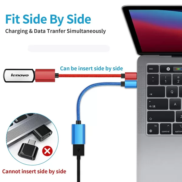 Type C Cable Adapter USB to Type C Adapter Connector for Xiaomi Samsung S20 Huawei OTG Data Cable Converter - Image 5