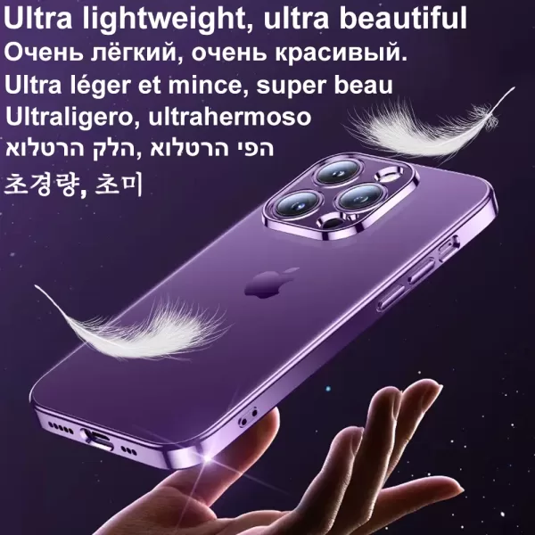 Original Straight Edge Plating Cover For Apple Clear Case Iphone 11 12 13 14 Pro Max - Image 5