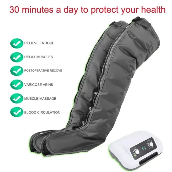Chambers Air Compression Leg Massager Pressotherapy Blood Circulation Body Massager Air Wave Pressure Machine - Image 7