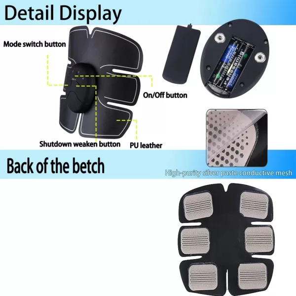 Wireless EMS Muscle Stimulator Toner ABS Abdominal Hip Trainer Weight Los - Image 7