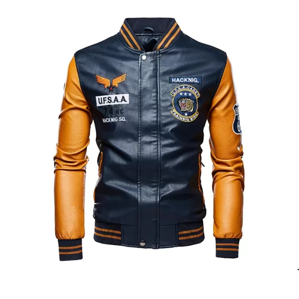 New Spring and Autumn Motorcycle men's Leather Jacket in pakisan - Image 7