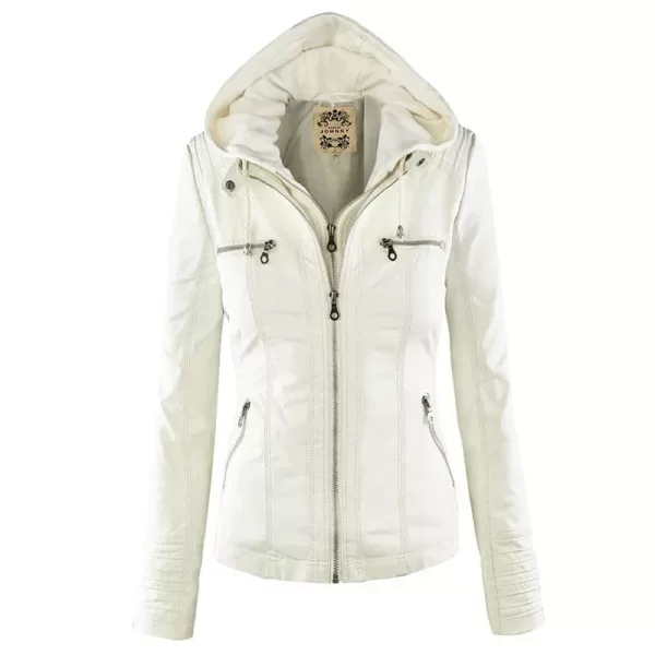 Leather Jacket Women 2023 Basic Jacket Coat Female Winter Motorcycle Jacket - Image 3