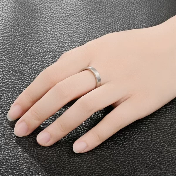 Women Ring Simple Stainless Steel Couple Jewelry - Image 6