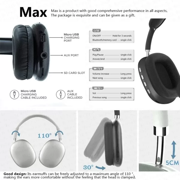 P9 Wireless Bluetooth Headphonesprice in Pakistan - Image 6