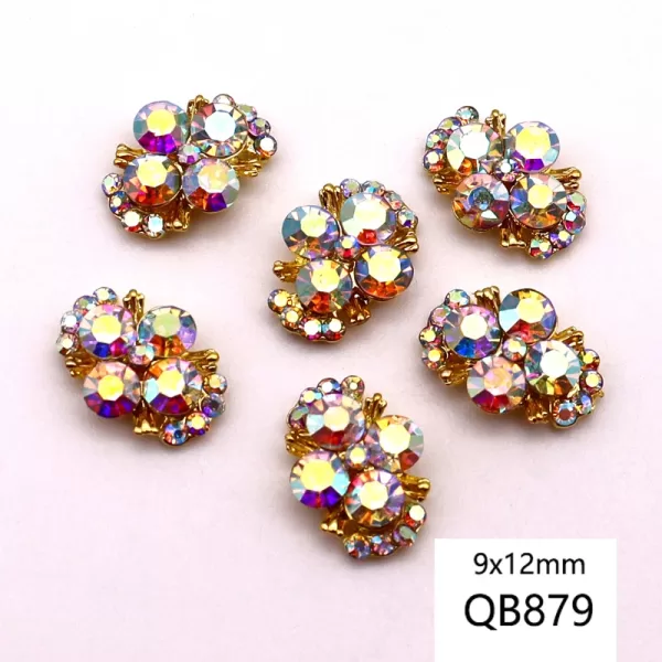 nail art decoration charm golden alloy with shiny color - Image 6