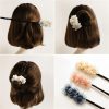 Women Elegant Bud Flower Bun Maker Maruko Hairstyle Making Long Tool Sweet - Image 3