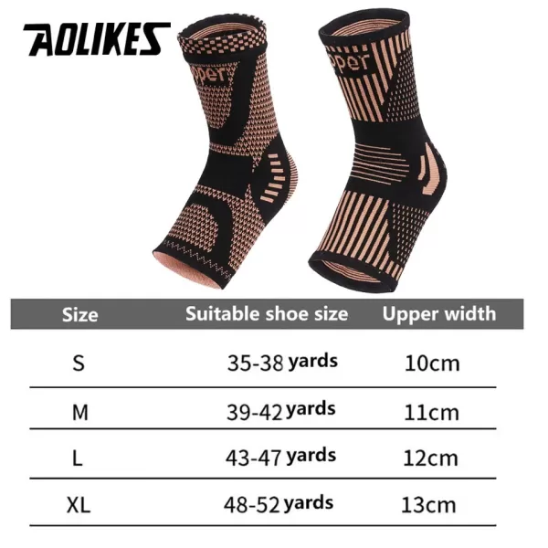 Copper Ankle Brace Compression Ankle Sleeve - Image 6