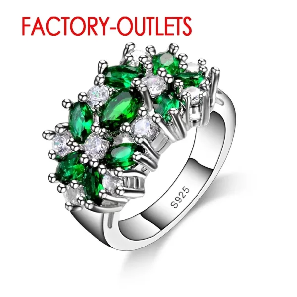 Needle Bridal Ring Fashion Jewelry Cubic Zirconia Prong Setting Best Gift For Women Girls Engagement Anniversa