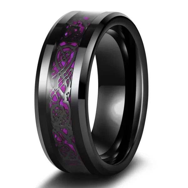 Women Rings Set Trendy Men Stainless Steel Celtic Dragon Ring Fashion Jewelry - Image 2