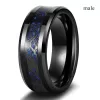 Men Stainless Steel Celtic Dragon Ring Heart Black Zircon Women Wedding Rings Set Valentine's Day Jewelry - Image 2