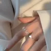 2023 Silver Color Couple Rings Set Heart Butterfly Shaped Women's Ring Fashion Love Jewelry for Women Girls Gift Punk Alloy Ring - Image 4