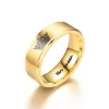 Gold Colour King and Queen Stainless Steel Couple Rings price in Pakistan - Image 3