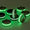 Luminous Stainless Steel Love Heart Finger Rings For Couple - Image 2