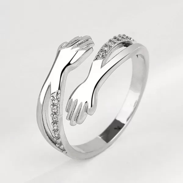 Luxury Fashion Zircon Hug Rings for Women - Image 2