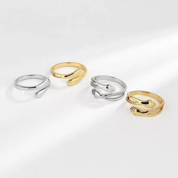Luxury Fashion Zircon Hug Rings for Women - Image 6