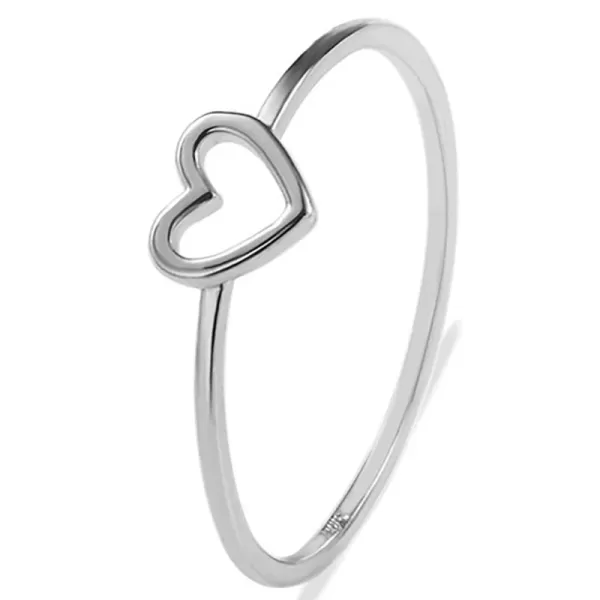 Mewanry Hollow Love Heart Geometric Ring For Women - Image 2