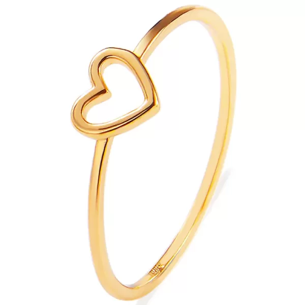 Mewanry Hollow Love Heart Geometric Ring For Women - Image 3