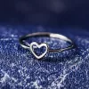 Mewanry Hollow Love Heart Geometric Ring For Women - Image 4