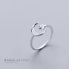 Sterling Silver Twinkle Star Moon Ring for Women - Image 4