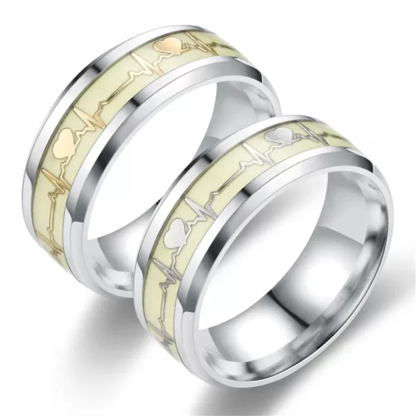 Stainless Steel Luminous Finger Rings For Couples Glow In Dark Valentine'S Day Gift Love Band Ring Jewelry Free Shipping Anillo - Image 6