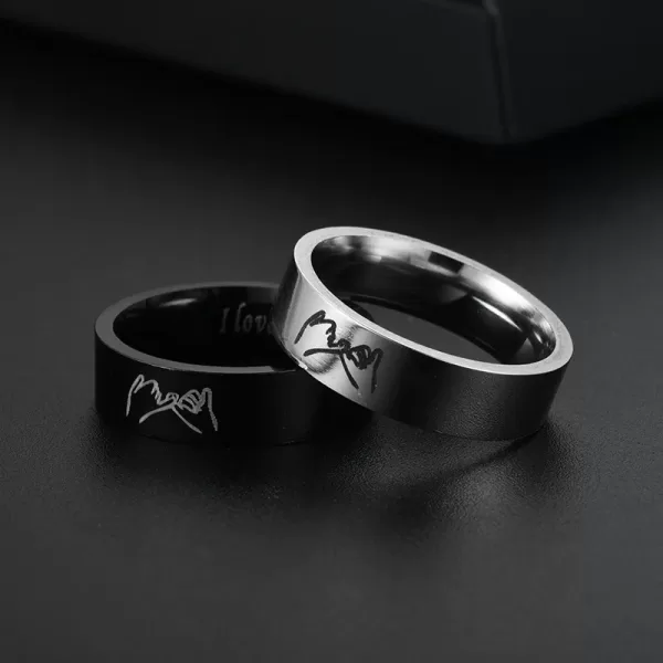 Titanium Steel Ring For Men Women Couple Ring Lovers Promise Ring Wedding Engagement Fashion Jewelry Brithday Gift Wholesale - Image 2