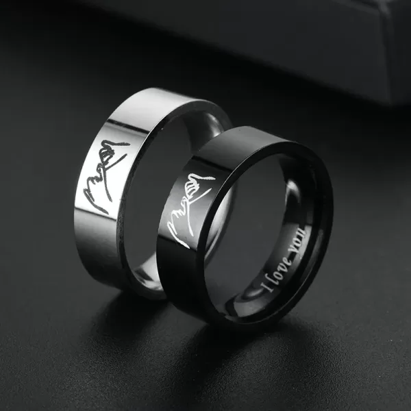 Titanium Steel Ring For Men Women Couple Ring Lovers Promise Ring Wedding Engagement Fashion Jewelry Brithday Gift Wholesale - Image 3