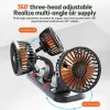 The 3-Head Car Fan is the ultimate solution for staying cool in any environment. Say goodbye to the heat and enjoy a refreshing breeze!