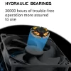 Close-up shot of the black fan blades on the 12025 12V DC Brushless Cooling Fan.