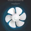 White plastic fan blade for household standing or table fan