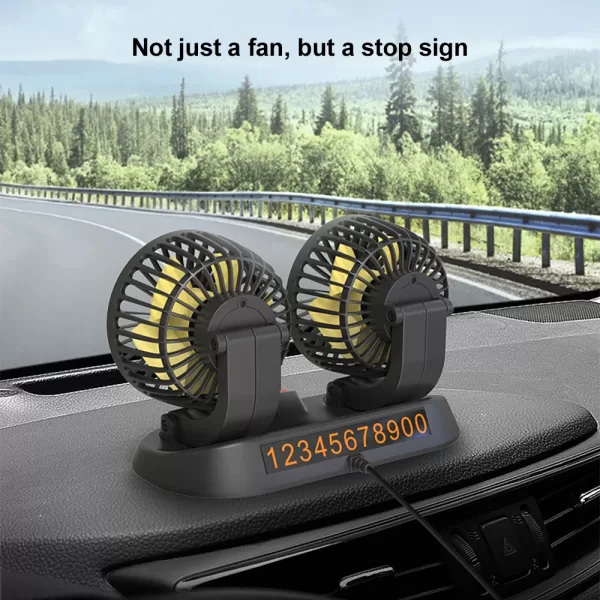 This Dual Head Car Fan is a must-have car accessory for drivers and passengers alike. Keep your cool and enjoy a more comfortable ride!