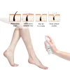Instructions for using a hair removal spray with four stages: preparation, application, waiting, and clean removal.
