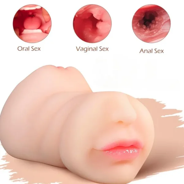 3-in-1 Male Masturbator - Realistic Pocket Pussy & Stroker