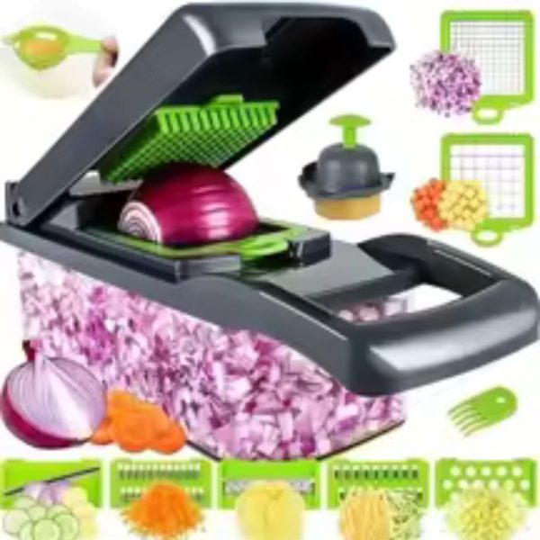 14/16 in 1 Multifunctional Vegetable Chopper Handle Food Grate Food Chopper Vegetable Slicer Dicer Cut Kitchen Items Cocina