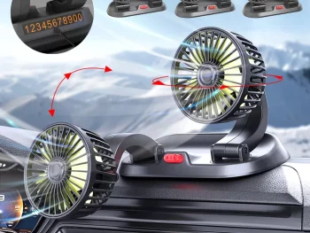 Usb Car Fan 2 Speeds Adjustable Auto Cooler - 5V 12V 24V Car Fan  Price in Pakistan