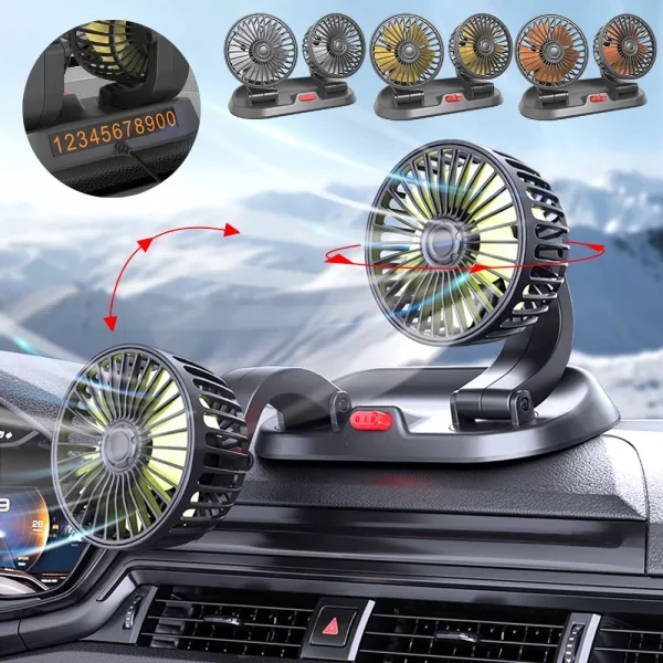 Usb Car Fan 2 Speeds Adjustable Auto Cooler – 5V 12V 24V Car Fan  Price in Pakistan