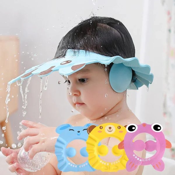 Soft Baby Shower Cap – Adjustable & Safe Bath Hat for Kids