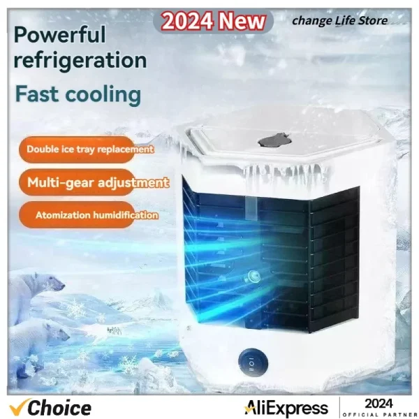 New Five generation 2 Speeds air cooler Small portable cooling fan