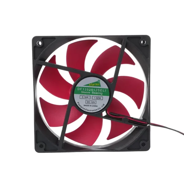 Mini 120x120x25mm DC 12V 0.16A 2 Pin 7-Blade Blower Cooling Fan